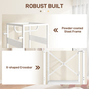 White Multi Storage Clothes Rail With Shelves And Hanging Space