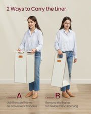 4 Bag Laundry Hamper in Beige Camel Brown and Cream with Removable Bags by Vasagle