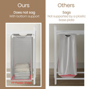 3 Compartment Laundry Hamper with Removable Pull Out Liners for Easy Sorting by Vasagle