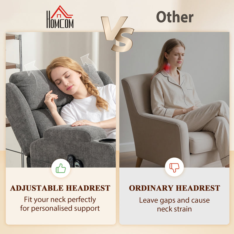 Power Lift Recliner Chair with Massage and Heat for Easy Standing and Daily Comfort