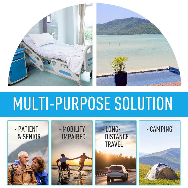 Portable Camping Toilet with Carry Handle for Easy Travel and Outdoor Use Grey