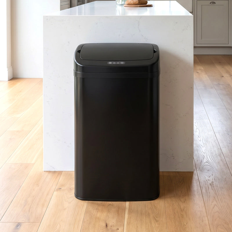 Sensor Kitchen Bin 48L Hands Free Hygienic Waste Disposal Large Capacity Black Homcom