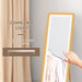 Full Length Mirror with Adjustable LED Light Oak Frame by HOMCOM