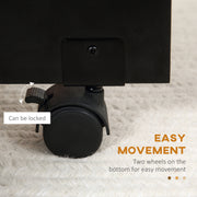 Extendable Drop Leaf Dining Table with Storage Shelves and Wheels for Small Spaces Grey