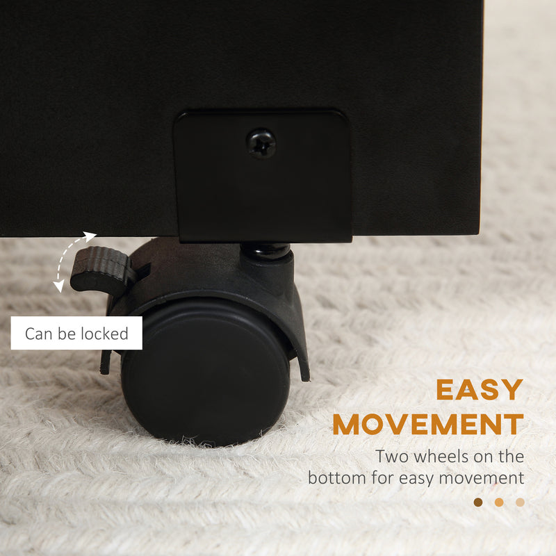 Extendable Drop Leaf Dining Table with Storage Shelves and Wheels for Small Spaces Grey