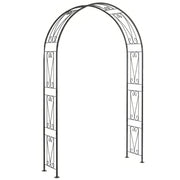 Metal Garden Arch for Climbing Plants and Outdoor Decorations Black Outsunny