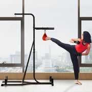 Adjustable Freestanding Speedbag Punch Bag Stand for Boxing Training Black by Outsunny AOSOM
