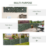 Dark Green 2 Piece Artificial Leaf Fence Screen For Garden Privacy And Outdoor Decor