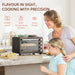 Black 28L Mini Oven with Hot Plates Grill Bake Roast Boil 2600W by HOMCOM
