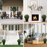 Set of 2 Artificial Topiary Balls 45cm UV Protected Fake Plants for Indoor Outdoor Decor by HOMCOM