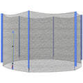 10ft Trampoline Net Replacement with Zipped Entrance and Pole Covers Blue by SPORTNOW AOSOM
