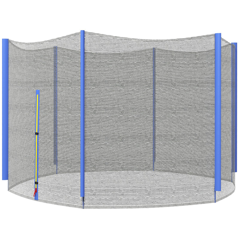 10ft Trampoline Net Replacement with Zipped Entrance and Pole Covers Blue by SPORTNOW AOSOM
