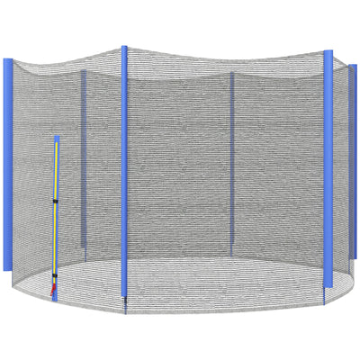 10ft Trampoline Net Replacement with Zipped Entrance and Pole Covers Blue by SPORTNOW AOSOM