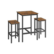 Vasagle Industrial Bar Table And Stools Set For Kitchen or Dining Room - Pefect for apartments or smaller spaces