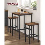 Vasagle Industrial Bar Table And Stools Set For Kitchen or Dining Room - Pefect for apartments or smaller spaces