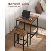Vasagle Industrial Bar Table And Stools Set For Kitchen or Dining Room - Pefect for apartments or smaller spaces