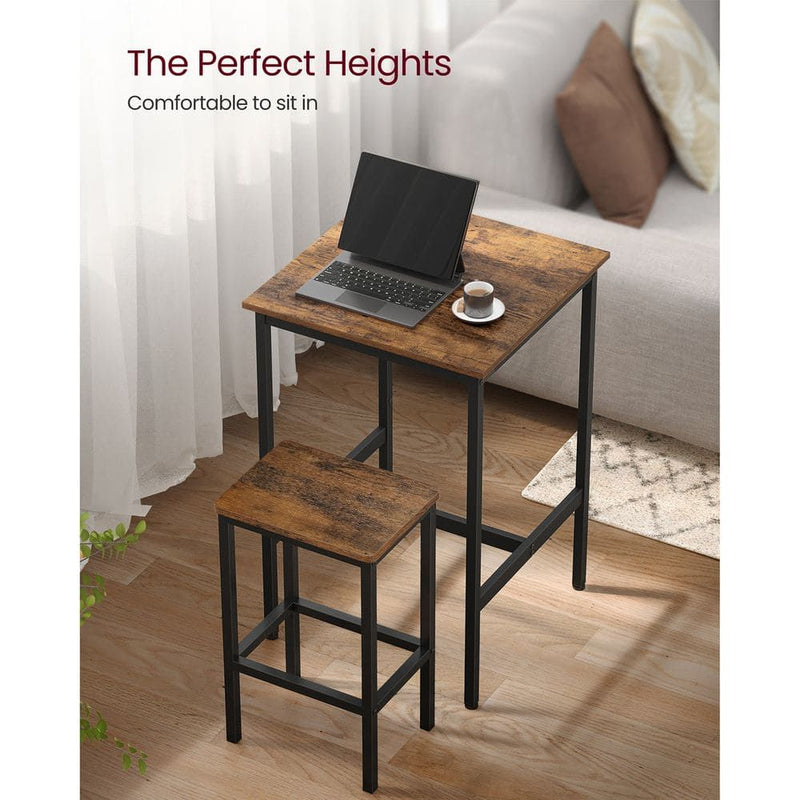 Vasagle Industrial Bar Table And Stools Set For Kitchen or Dining Room - Pefect for apartments or smaller spaces