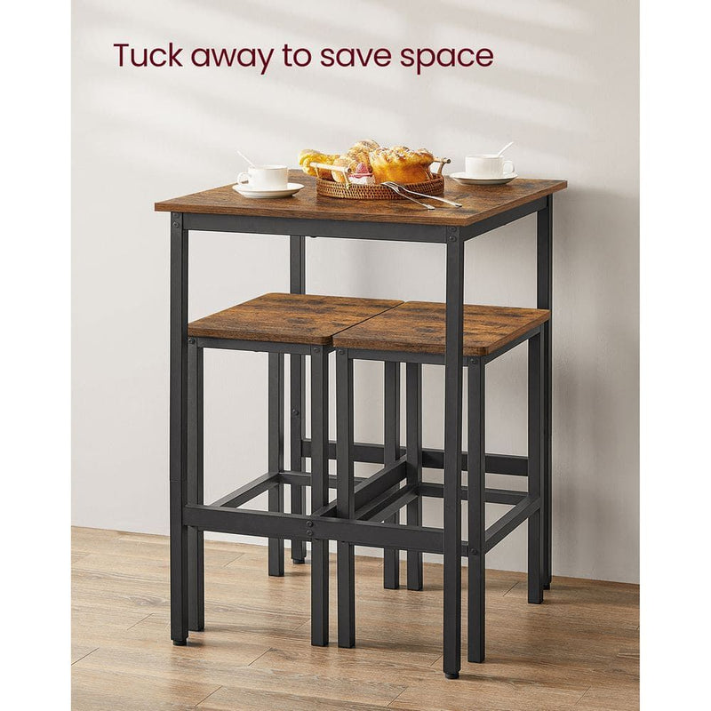 Vasagle Industrial Bar Table And Stools Set For Kitchen or Dining Room - Pefect for apartments or smaller spaces