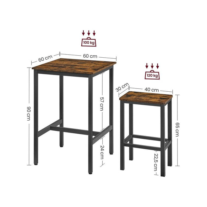 Vasagle Bar Table And Stools Set