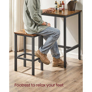 Vasagle Industrial Bar Table And Stools Set For Kitchen or Dining Room - Pefect for apartments or smaller spaces