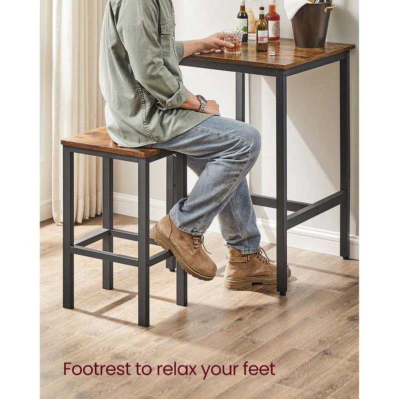 Vasagle Industrial Bar Table And Stools Set For Kitchen or Dining Room - Pefect for apartments or smaller spaces
