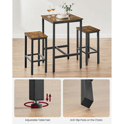 Vasagle Industrial Bar Table And Stools Set For Kitchen or Dining Room - Pefect for apartments or smaller spaces