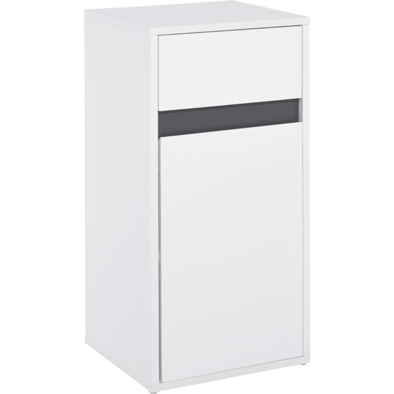 White Bathroom Cabinet Freestanding - 73H x 35W x 31Dcm