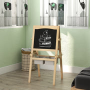 3 in 1 Kids Art Easel with Paper Roll and Storage Baskets for Ages 3 to 6, Natural Wood Finish