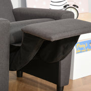 Kids 2 in 1 Armchair Sofa With Footrest Ideal for Playroom or Bedroom Use, Grey