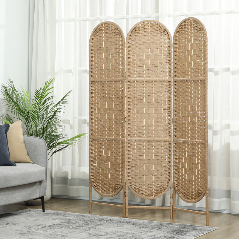 Folding Room Divider for Instant Privacy and Light Control Natural