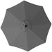 Grey 3m Replacement Parasol Canopy UPF 50 Plus with Top Vent Fits 8 Rib Frames by Outsunny