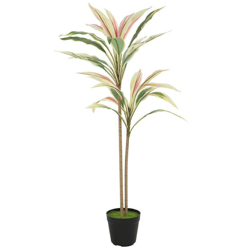 Artificial Cordyline Tree for Easy Year Round Indoor Greenery Yellow Homcom