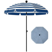 1.8m Beach Umbrella with Adjustable Tilt and Carry Bag for Easy Sun Protection (UPF30+) Outsunny