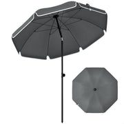 1.8m Beach Umbrella with Adjustable Tilt and Carry Bag for Easy Sun Protection (UPF30+) Outsunny