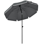 1.8m Beach Umbrella with Adjustable Tilt and Carry Bag for Easy Sun Protection (UPF30+) Outsunny