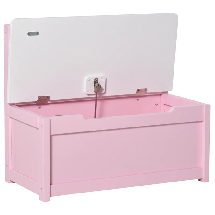 Pink 2-in-1 Kids Toy Box/Bench