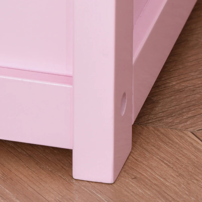 Pink 2-in-1 Kids Toy Box/Bench