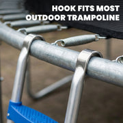 Trampoline Ladder for Safe Garden Access with Non Slip Steps and Stable Base Blue AOSOM