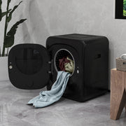 4kg Compact Vented Tumble Dryer with Smart Mode and Stainless Steel Drum for Home, Black