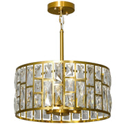 72 Drop Crystal Glass Chandelier Ceiling Light for Dining Room or Hallway, Gold-Tone