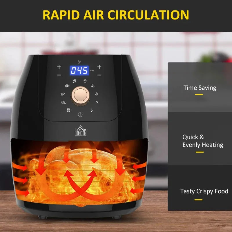 1700W Air Fryer, 5.5L, Digital Display, Rapid Air, 60 Min