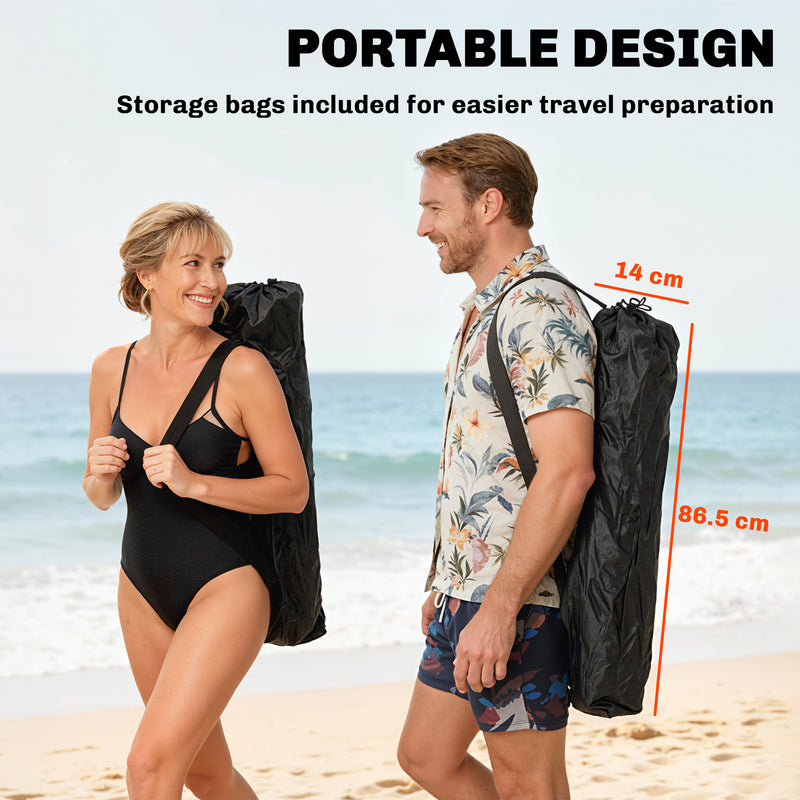 Folding Camping Chair with Detachable Footrest for Comfortable Outdoor Relaxation Blue