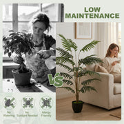 Artificial Fern Tree 120cm for Easy Low Maintenance Home or Office Greenery Green Homcom