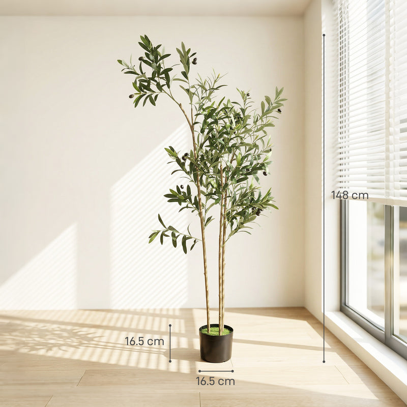 Artificial Olive Tree for Easy Maintenance Free Greenery in Living Rooms Green Homcom