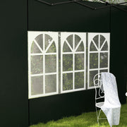 Set of Two Green 3 x 3m Gazebo Side Panels Ideal for Replacing Garden Shelter Walls