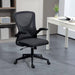 Black Mesh Office Chair With flip Up Arms