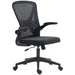 Black Mesh Office Chair With flip Up Arms