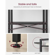 Vasagle Black 4 Shelf Bookcase For Home Office