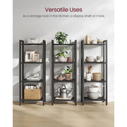 Vasagle Black 4 Shelf Bookcase For Home Office