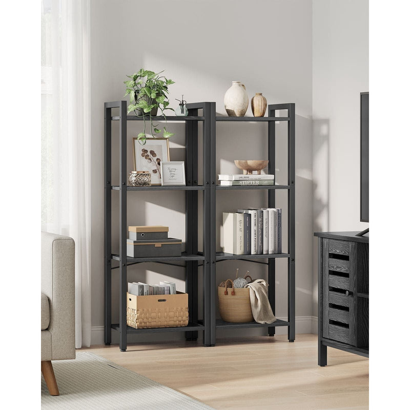 Vasagle Black 4 Shelf Bookcase For Home Office